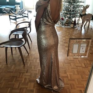 Champaign Sequin Gown